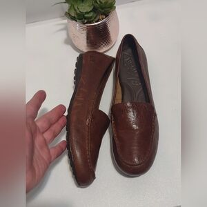 Born Rich Brown Leather Loafers